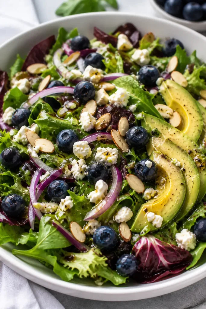 Blueberry Feta Salad Recipe | Fresh 15-Minute Salad 3 Blueberry Feta Salad finished dish