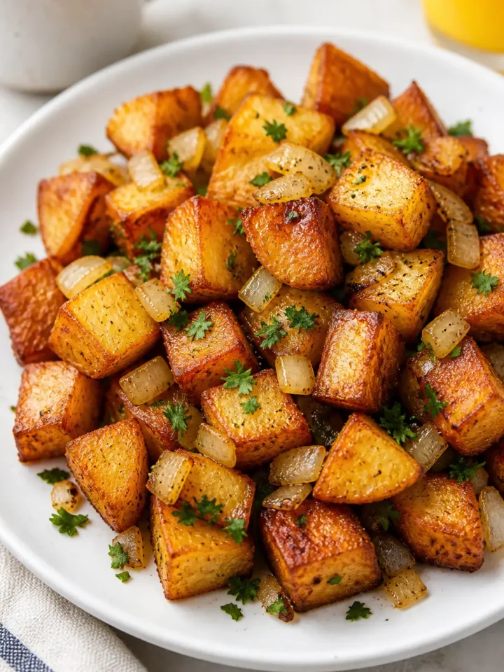 Breakfast Potatoes Recipe | Crispy Skillet Potatoes 1 Breakfast Potatoes finished dish