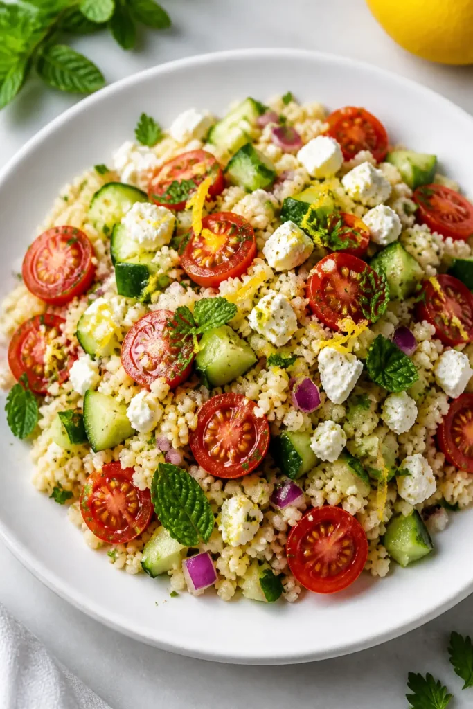 Cherry Tomato Couscous Salad finished dish