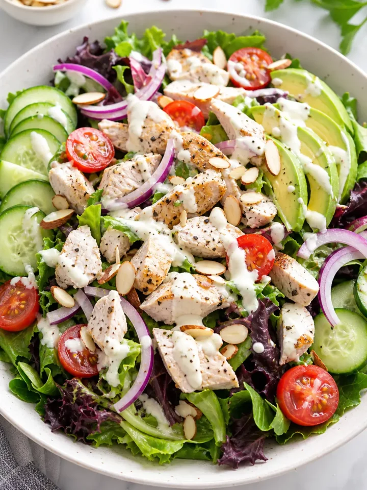 Chicken Salad Recipe with Creamy Yogurt Dressing 1 Chicken Salad finished dish