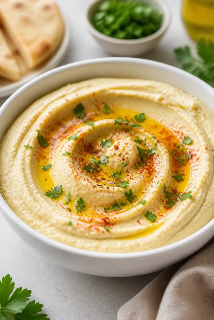 Classic Hummus Recipe: Smooth, Creamy, Easy Dip 3 Classic Hummus finished dish