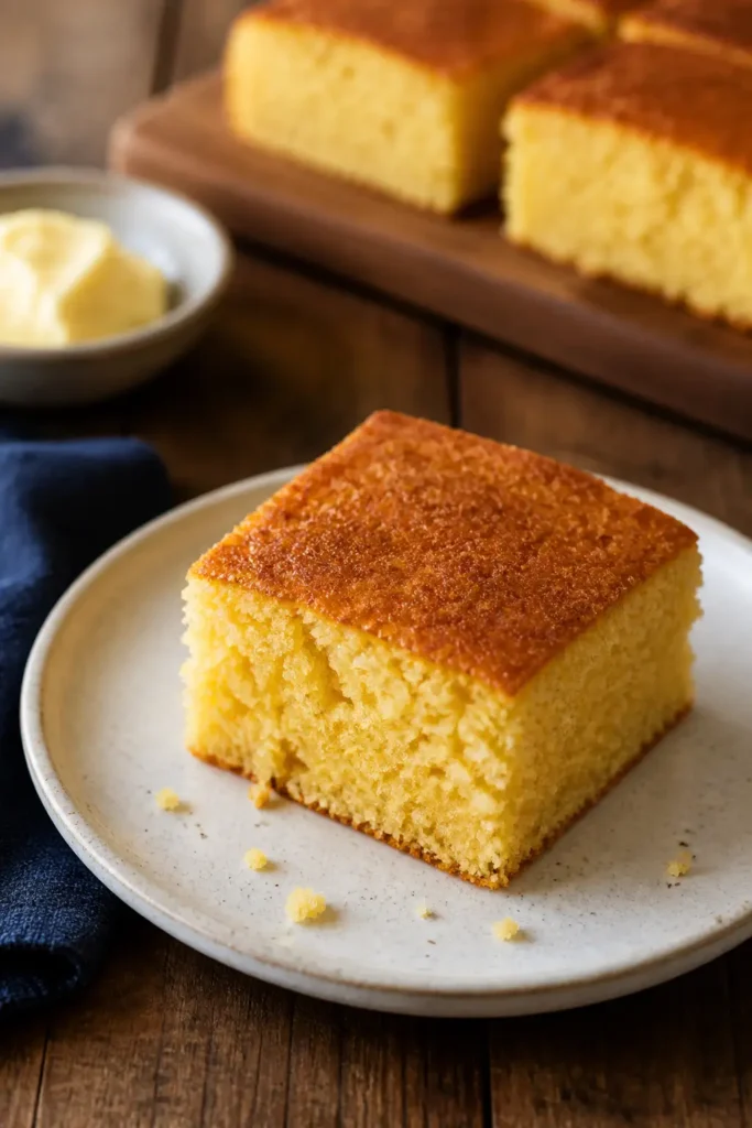 Easy Cornbread Recipe with Moist, Tender Crumb 3 Cornbread finished dish