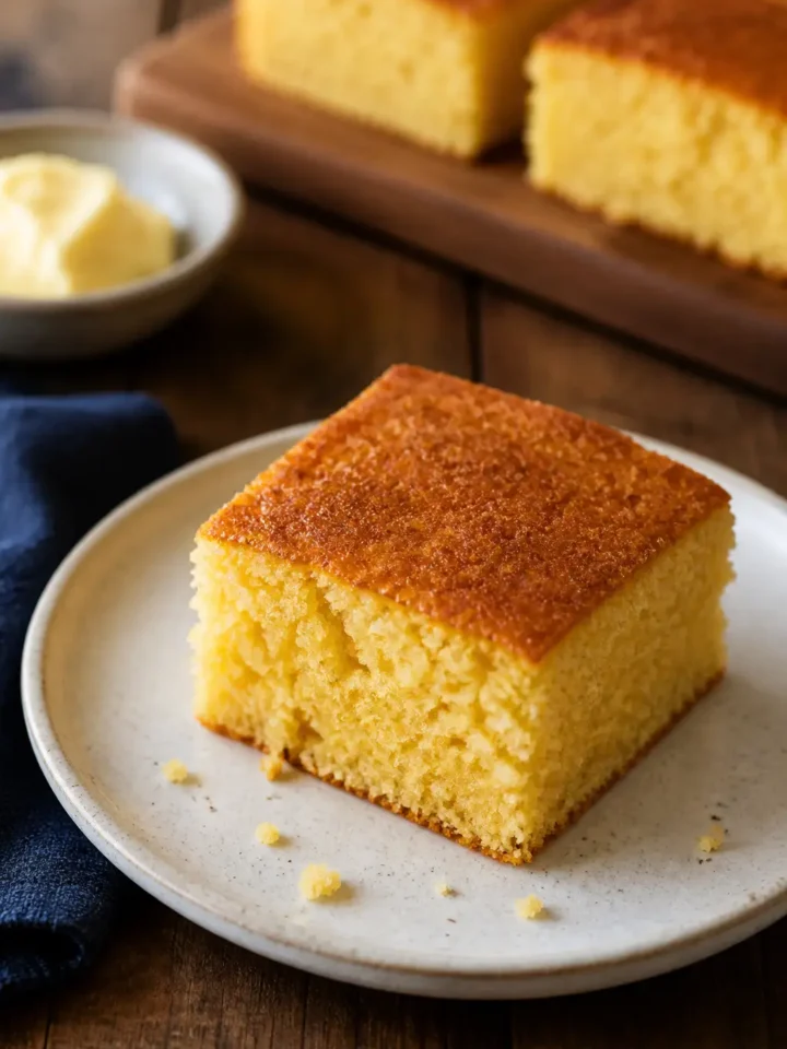 Easy Cornbread Recipe with Moist, Tender Crumb 1 Cornbread finished dish