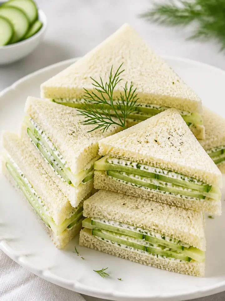 Cucumber Sandwich Recipe for Tea Time 1 Cucumber Sandwich finished dish