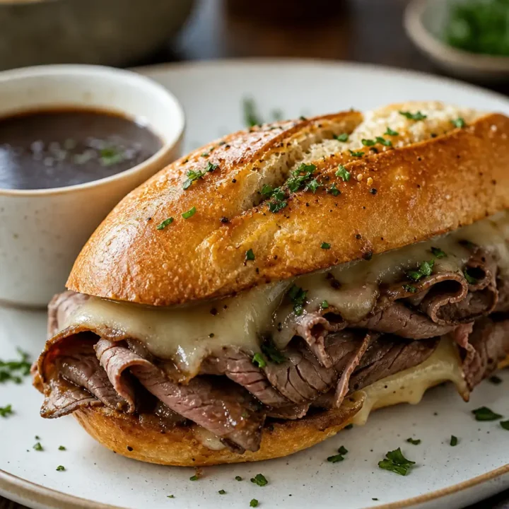 French Dip Sandwich with Easy Savory Au Jus