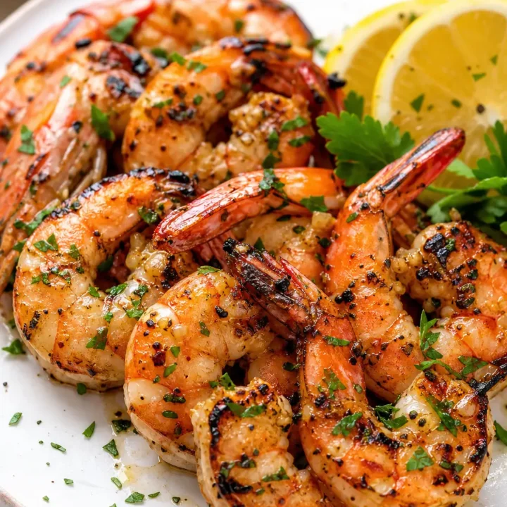 Grilled Shrimp Recipe with Lemon Garlic Marinade