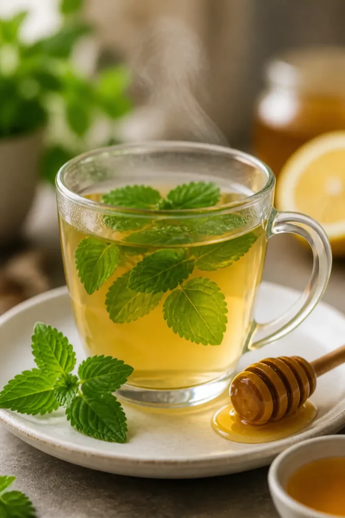 Lemon Balm Tea Recipe | Easy Herbal Caffeine-Free Drink 3 Lemon Balm Tea finished dish