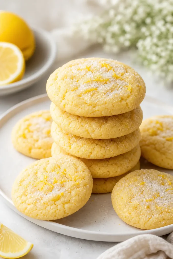 Soft Lemon Cookies Recipe with Fresh Citrus Flavor 3 Lemon Cookies finished dish