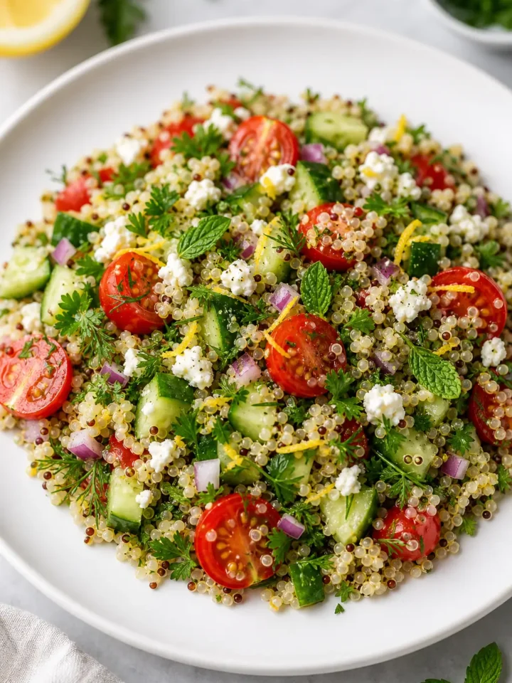 Lemon Herb Quinoa Salad Recipe | Easy & Fresh 1 Lemon Herb Quinoa Salad finished dish
