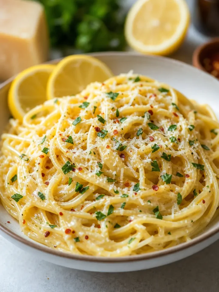 Creamy Lemon Pasta Recipe for a Quick Dinner 1 Lemon Pasta finished dish
