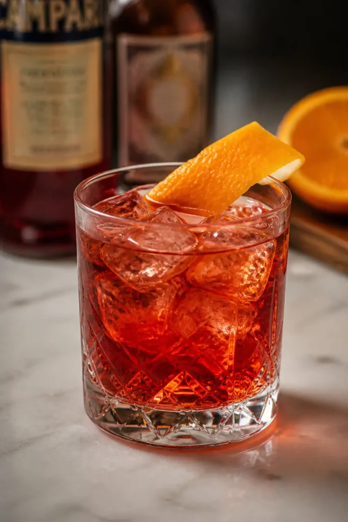Negroni Recipe: Classic Italian Aperitif 3 Negroni finished dish