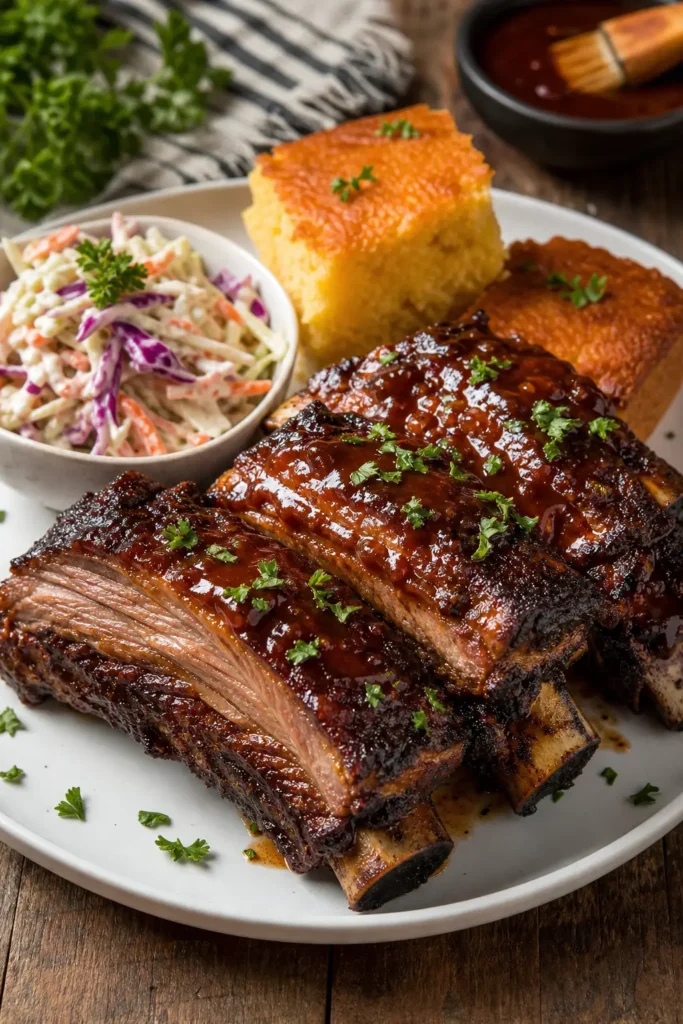 Oven-Baked BBQ Beef Ribs Recipe for Tender 3 Oven-Baked BBQ Beef Ribs finished dish