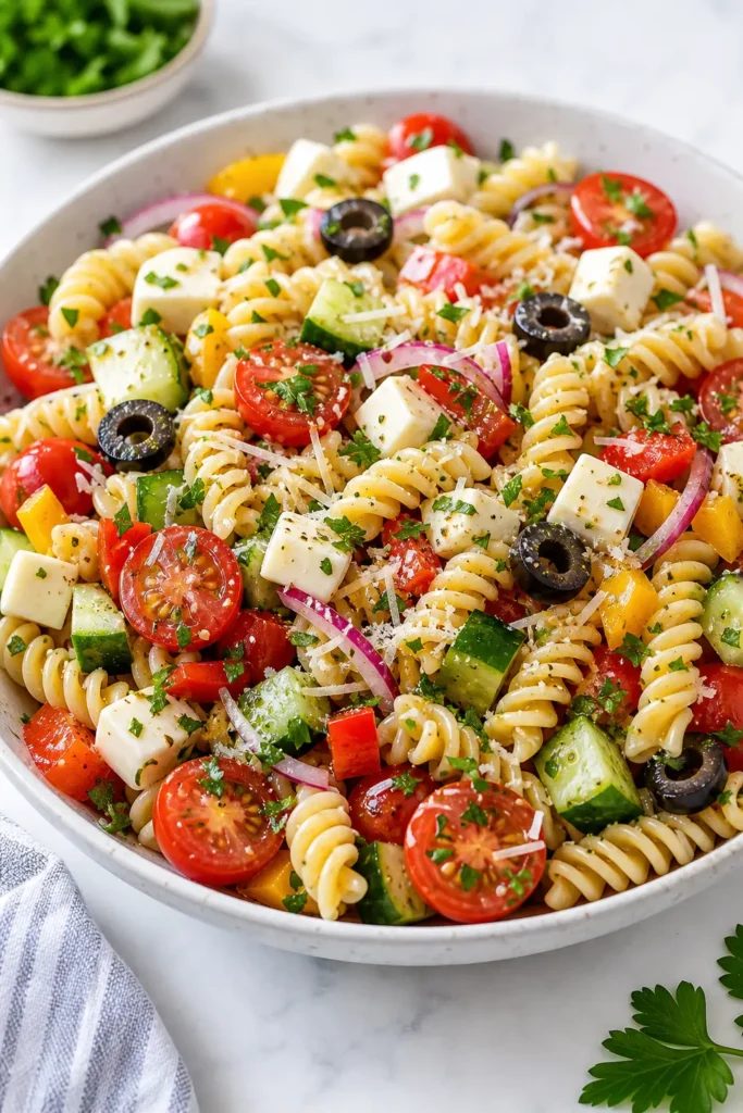Pasta Salad Recipe with Italian Dressing 3 Pasta Salad finished dish