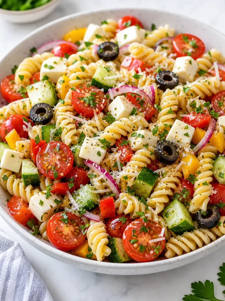 Pasta Salad Recipe with Italian Dressing 1 Pasta Salad finished dish