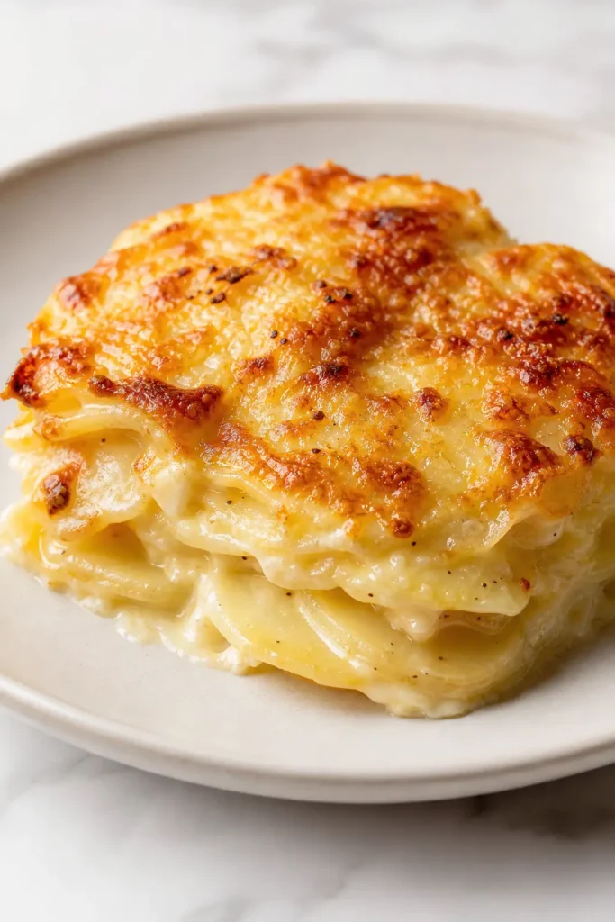 Potatoes Au Gratin Recipe | Creamy French Side Dish 3 Potatoes Au Gratin finished dish