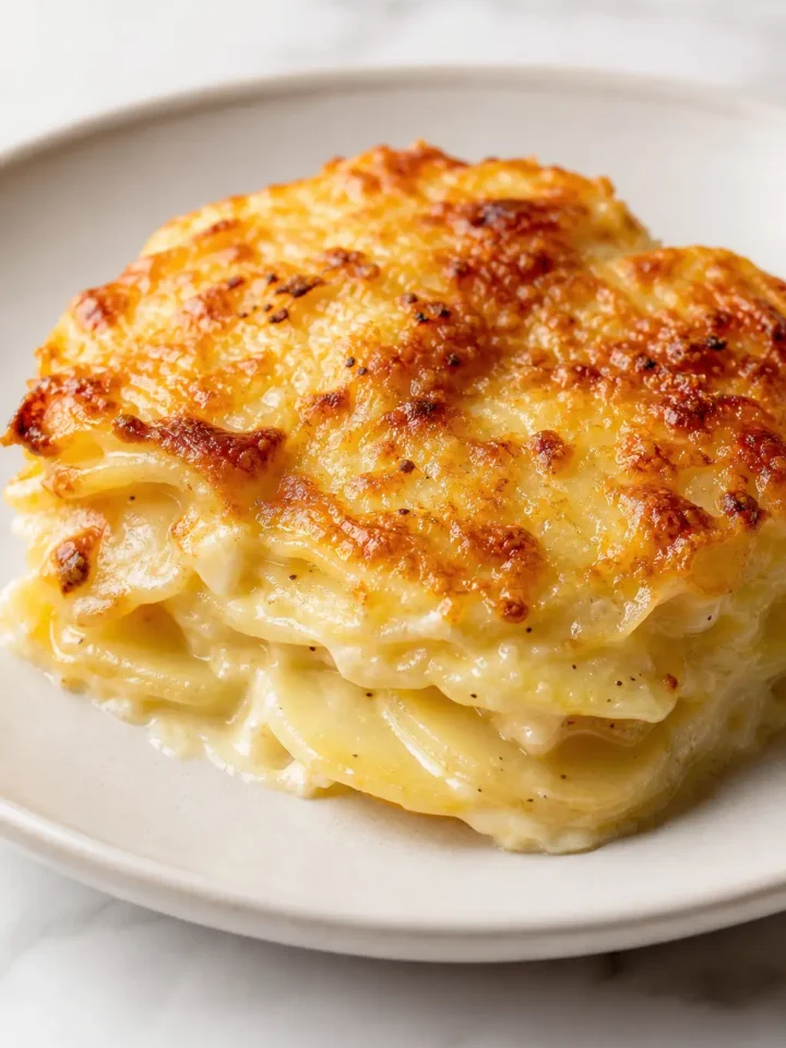 Potatoes Au Gratin Recipe | Creamy French Side Dish 1 Potatoes Au Gratin finished dish