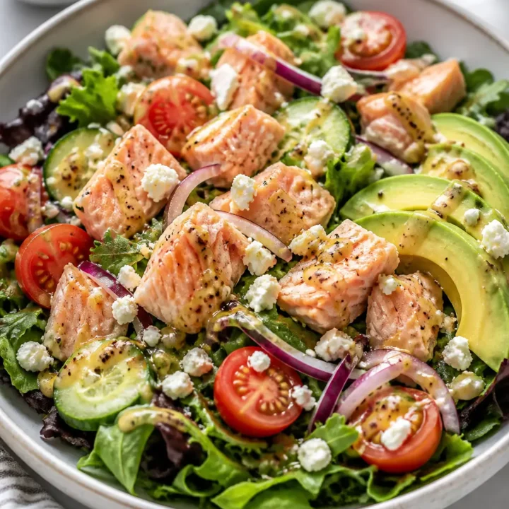Salmon Salad Recipe with Lemon-Dijon Dressing