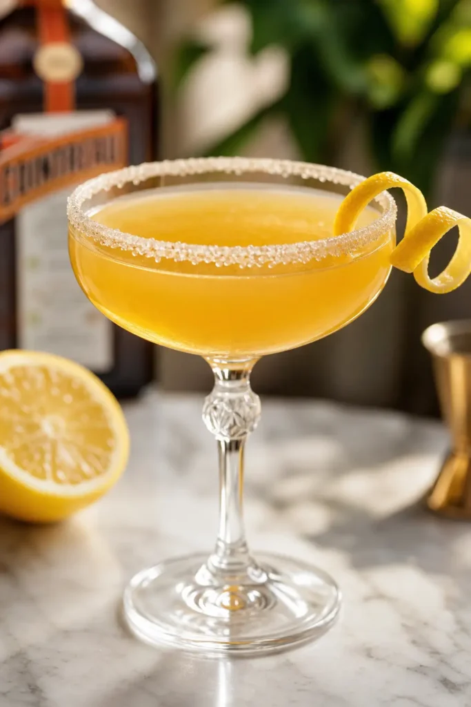 Sidecar Cocktail Recipe: Classic Cognac Citrus Drink 3 Sidecar Cocktail finished dish