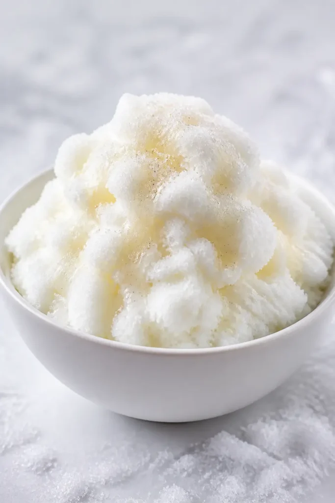 Snow Ice Cream Recipe - Easy 5-Minute Winter 3 Snow Ice Cream finished dish