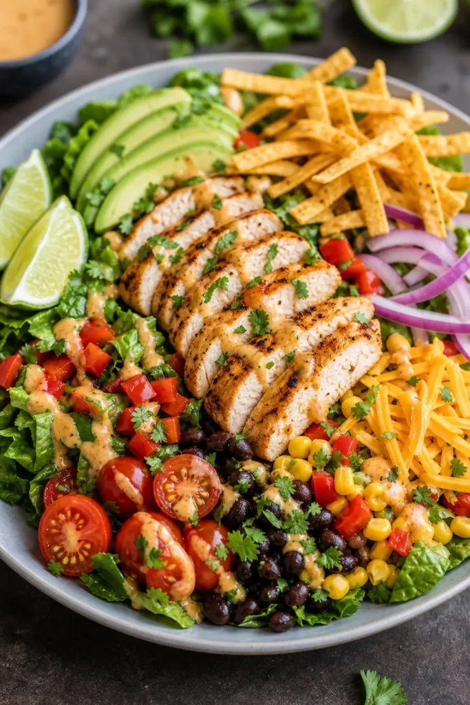 Southwest Chicken Salad finished dish