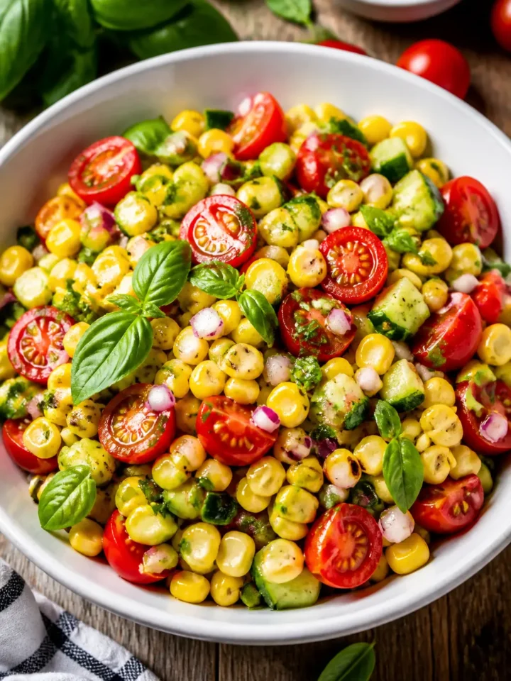 Summer Corn Salad with Basil | Easy Fresh Side Dish 1 Summer Corn Salad with Basil finished dish