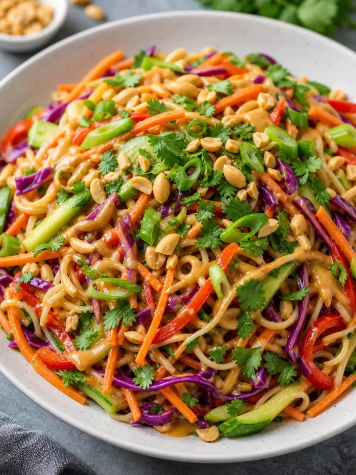 Thai Peanut Noodle Salad finished dish