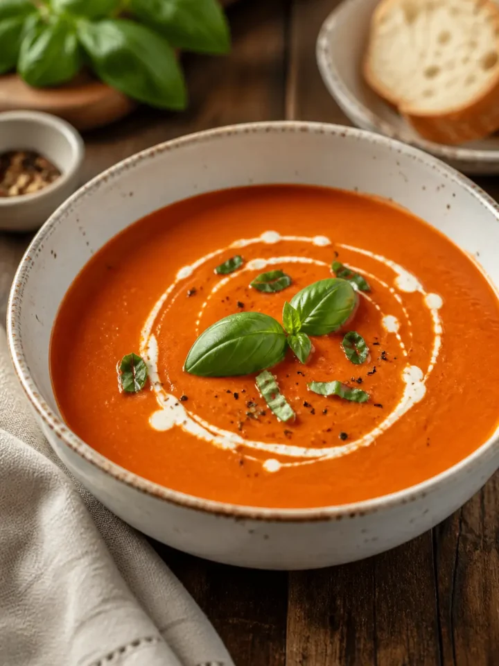 Creamy Tomato Bisque Recipe for Cozy Nights 1 Tomato Bisque finished dish