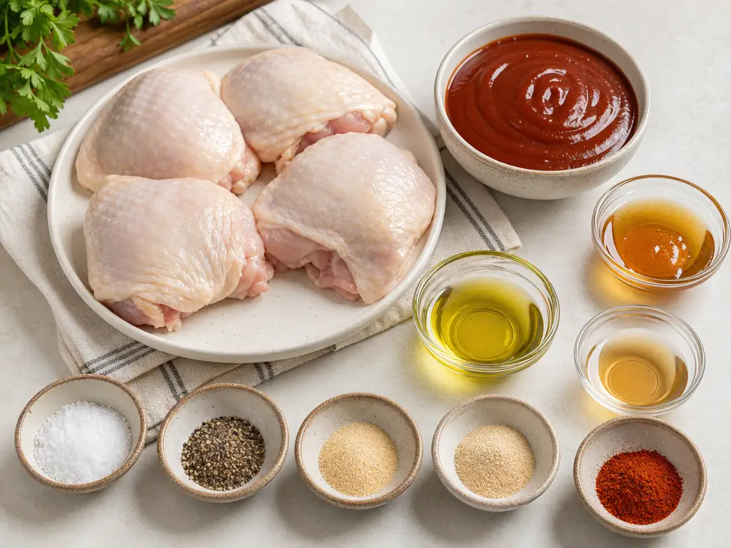 BBQ Chicken Recipe with Smoky-Sweet Glaze 4 BBQ Chicken ingredients