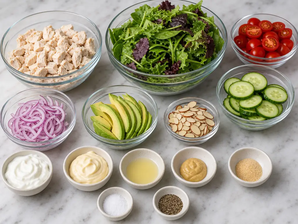 Chicken Salad Recipe with Creamy Yogurt Dressing 4 Chicken Salad ingredients