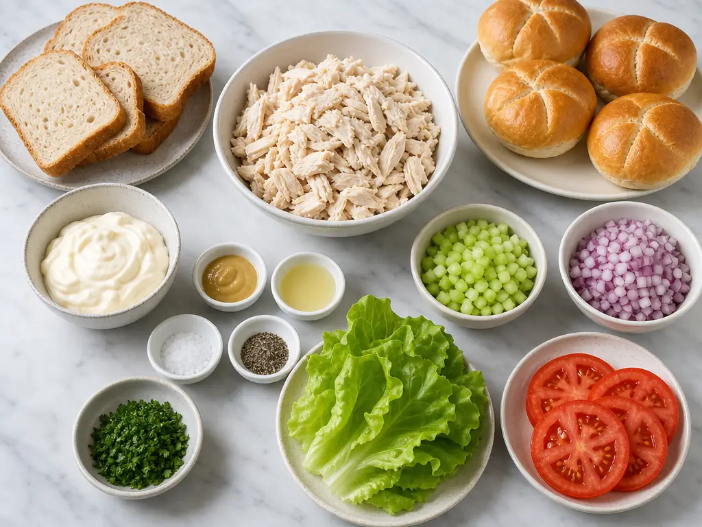 Chicken Salad Sandwich Recipe for Easy Lunches 4 Chicken Salad Sandwich ingredients