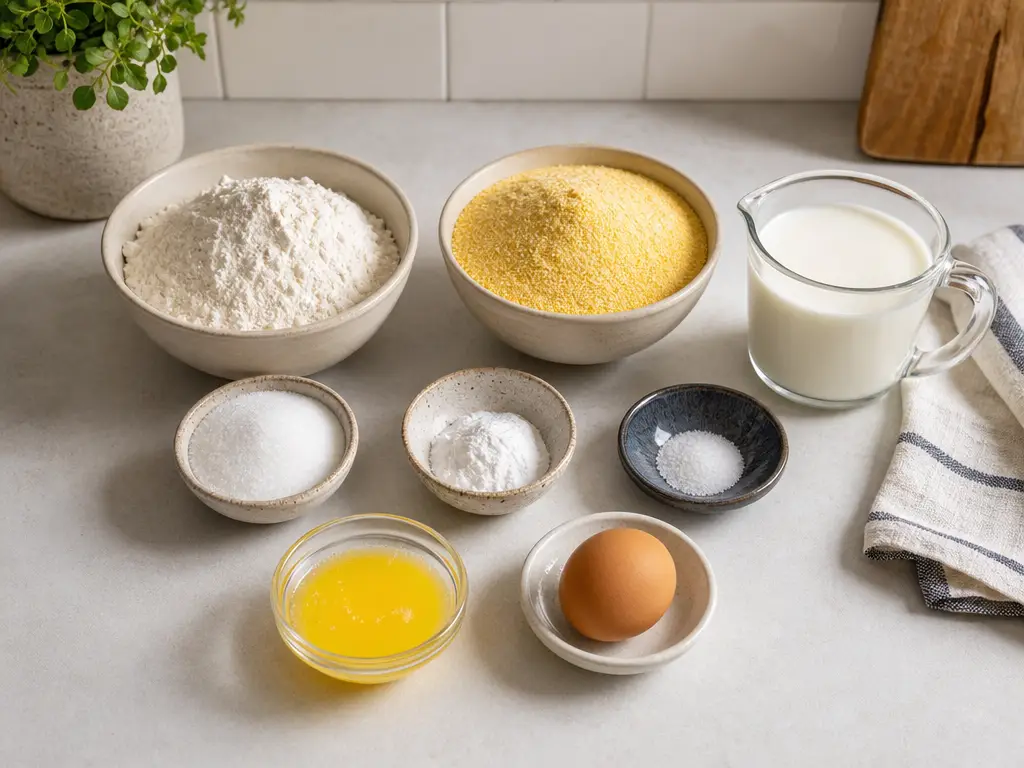 Easy Cornbread Recipe with Moist, Tender Crumb 4 Cornbread ingredients