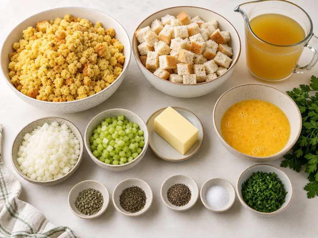 Cornbread Dressing Recipe for Thanksgiving 4 Cornbread Dressing ingredients