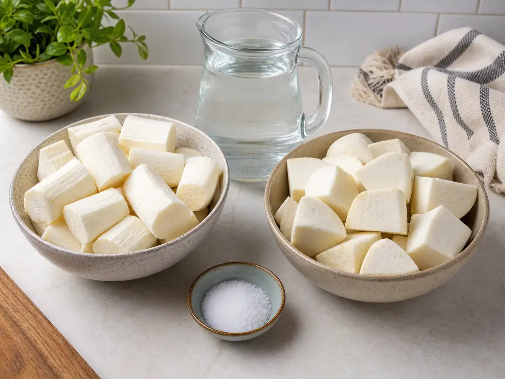 Fufu Recipe: Smooth West African Cassava and Yam 4 Fufu ingredients