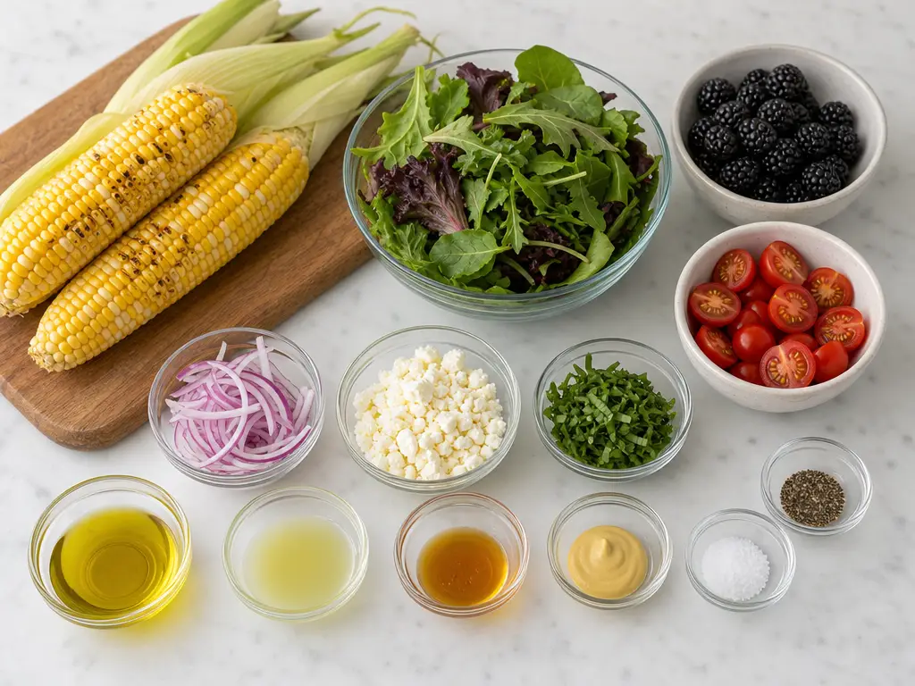Grilled Corn Blackberry Salad Recipe 4 Grilled Corn Blackberry Salad ingredients