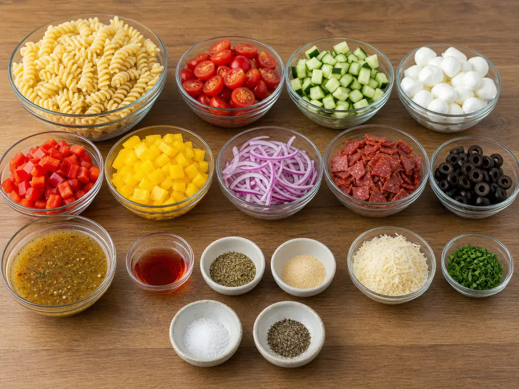 Italian Pasta Salad Recipe for Easy Gatherings 4 Italian Pasta Salad ingredients