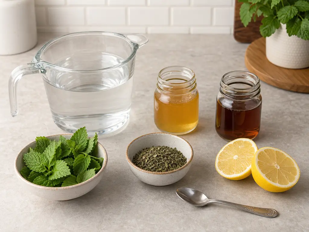 Lemon Balm Tea Recipe | Easy Herbal Caffeine-Free Drink 4 Lemon Balm Tea ingredients