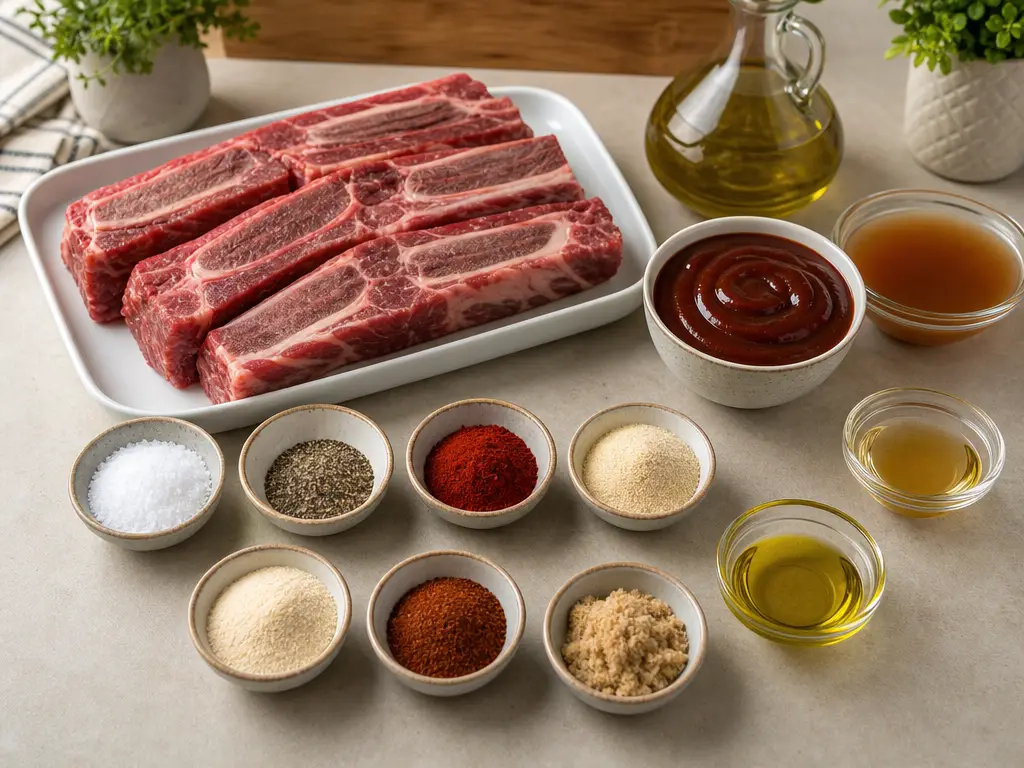 Oven-Baked BBQ Beef Ribs Recipe for Tender 4 Oven-Baked BBQ Beef Ribs ingredients