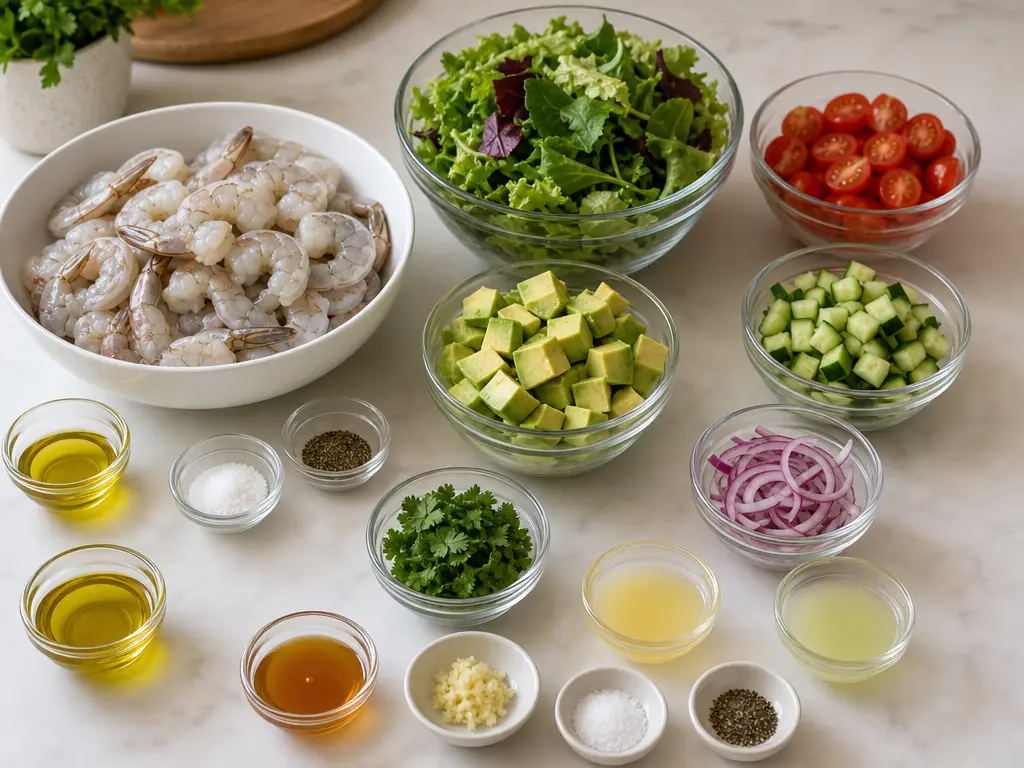 Shrimp Avocado Salad Recipe | Fresh & Quick 4 Shrimp Avocado Salad ingredients