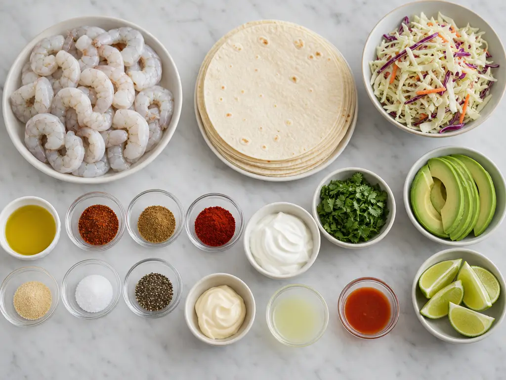 Shrimp Tacos Recipe for Easy Taco Night 4 Shrimp Tacos ingredients