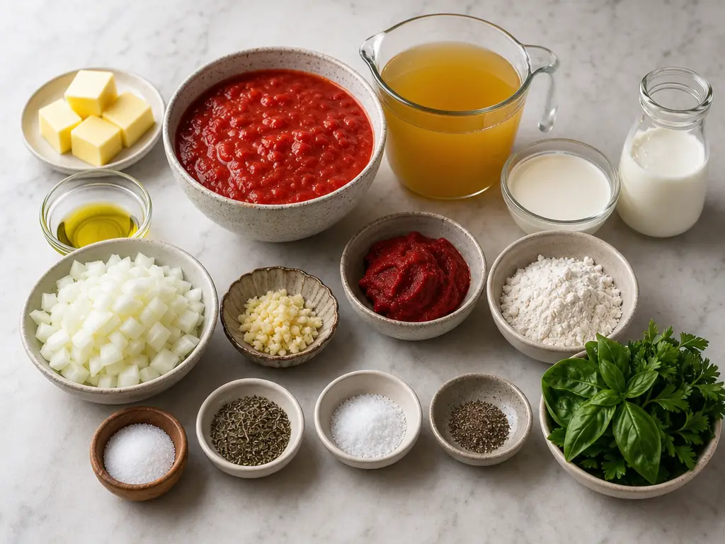 Creamy Tomato Bisque Recipe for Cozy Nights 4 Tomato Bisque ingredients