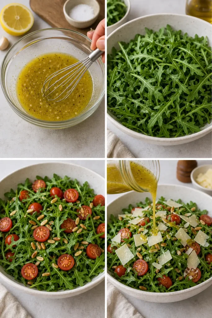 Arugula Parmesan Salad Recipe 5 Arugula Parmesan Salad step by step instructions
