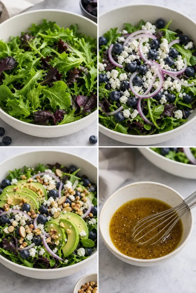Blueberry Feta Salad Recipe | Fresh 15-Minute Salad 5 Blueberry Feta Salad step by step instructions