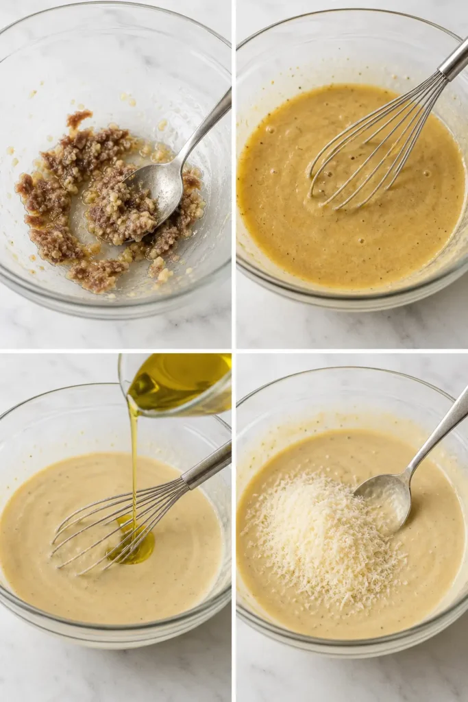 Caesar Salad Dressing Recipe | Creamy Homemade Classic 5 Caesar Salad Dressing step by step instructions
