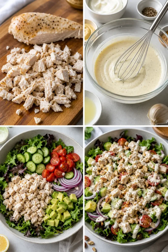 Chicken Salad Recipe with Creamy Yogurt Dressing 5 Chicken Salad step by step instructions