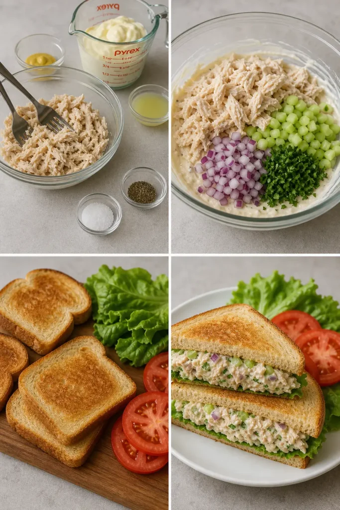 Chicken Salad Sandwich Recipe for Easy Lunches 5 Chicken Salad Sandwich step by step instructions