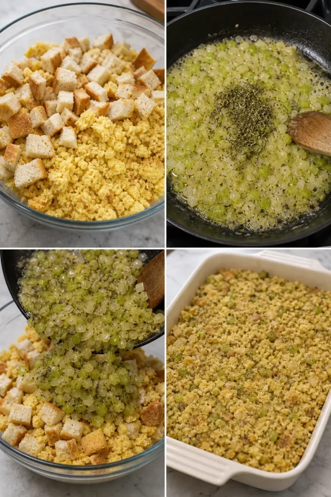 Cornbread Dressing Recipe for Thanksgiving 5 Cornbread Dressing step by step instructions