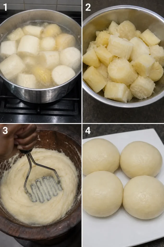 Fufu Recipe: Smooth West African Cassava and Yam 5 Fufu step by step instructions