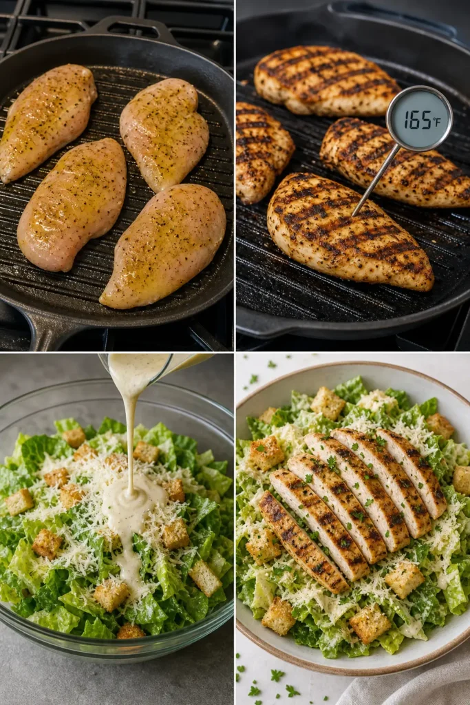 Grilled Chicken Caesar Salad Recipe | Easy Main Dish 5 Grilled Chicken Caesar Salad step by step instructions