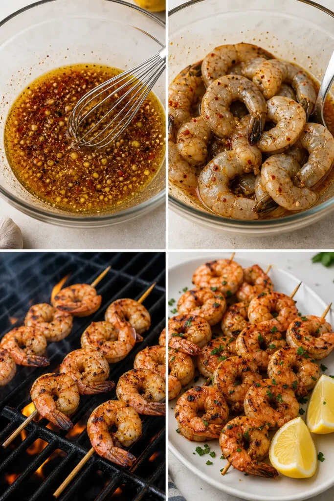 Grilled Shrimp Recipe with Lemon Garlic Marinade 5 Grilled Shrimp step by step instructions