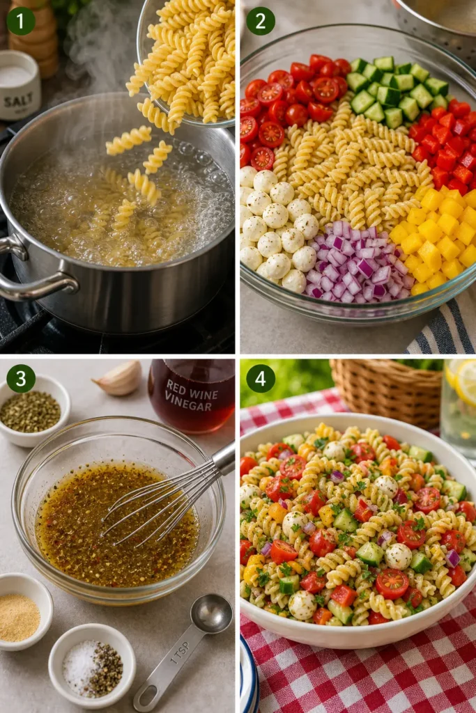 Italian Pasta Salad Recipe for Easy Gatherings 5 Italian Pasta Salad step by step instructions
